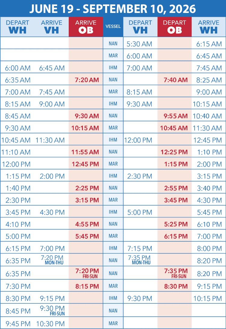 schedule june to sept 2026