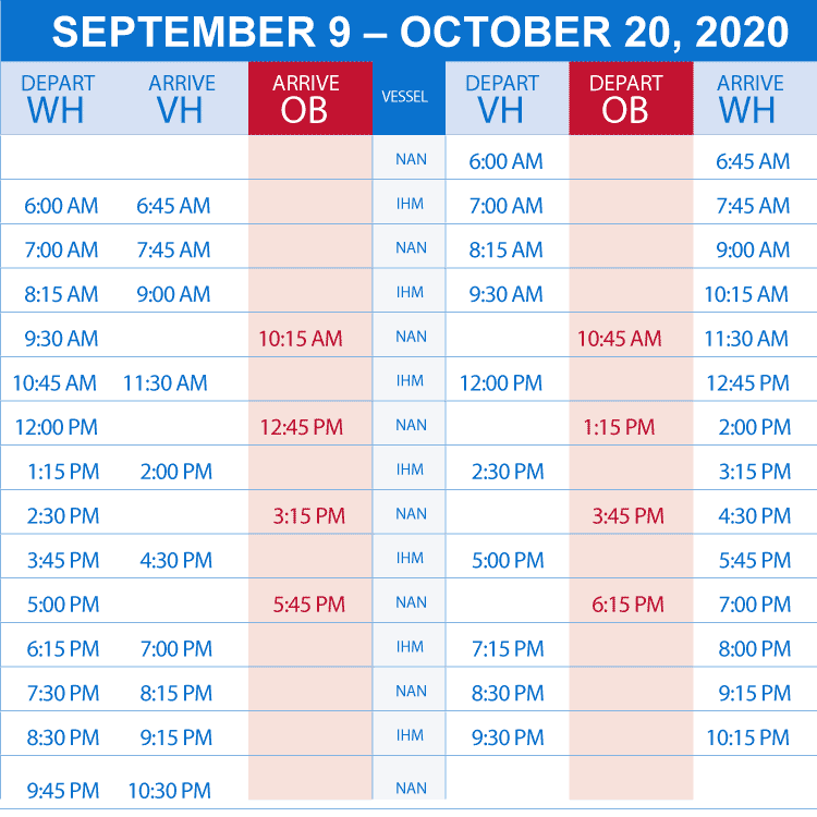 schedule sept to oct