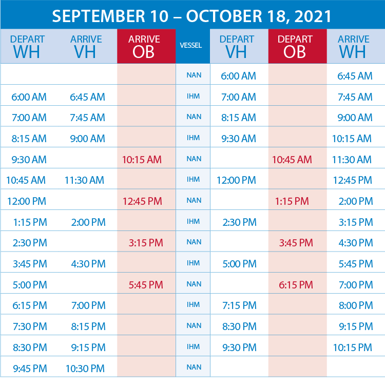 schedule sept to oct