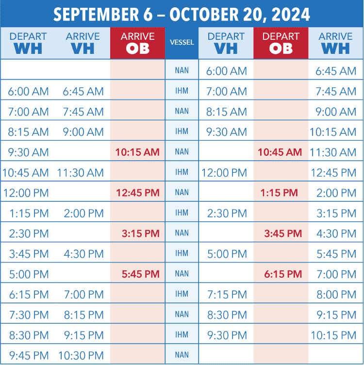 schedule sept to oct