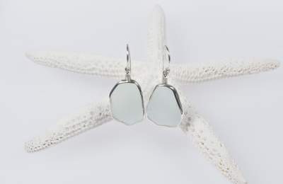 beach glass earrings