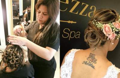 hair stylist bridal hair design flowers