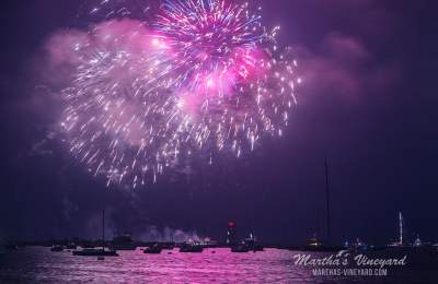 harbor fireworks dusk