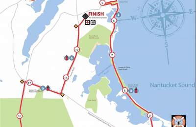 20 miles run race map