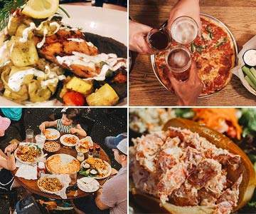 beers pizzas and dinners menu
