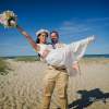 bride groom beach wedding posed formals